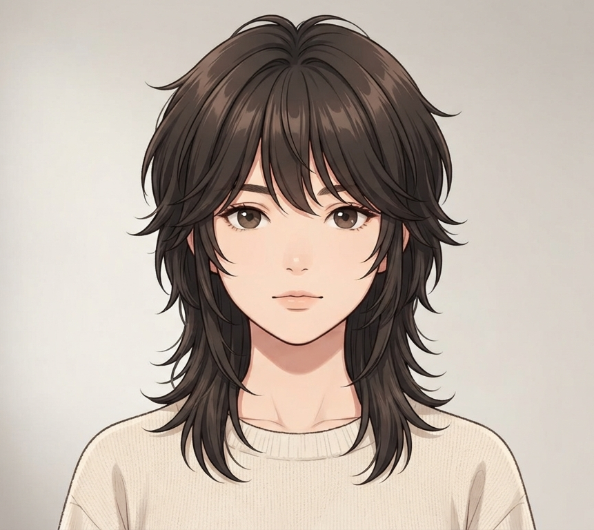 Female · Wolf Cut · Front